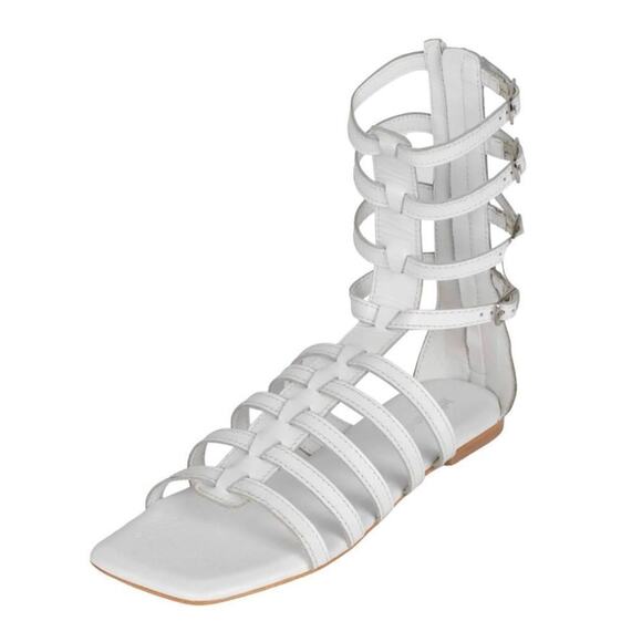 Jeffrey Campbell Shoes - Jeffrey Campbell Shoes Womens‎ Size 6 White Leather Gladiator Sandals